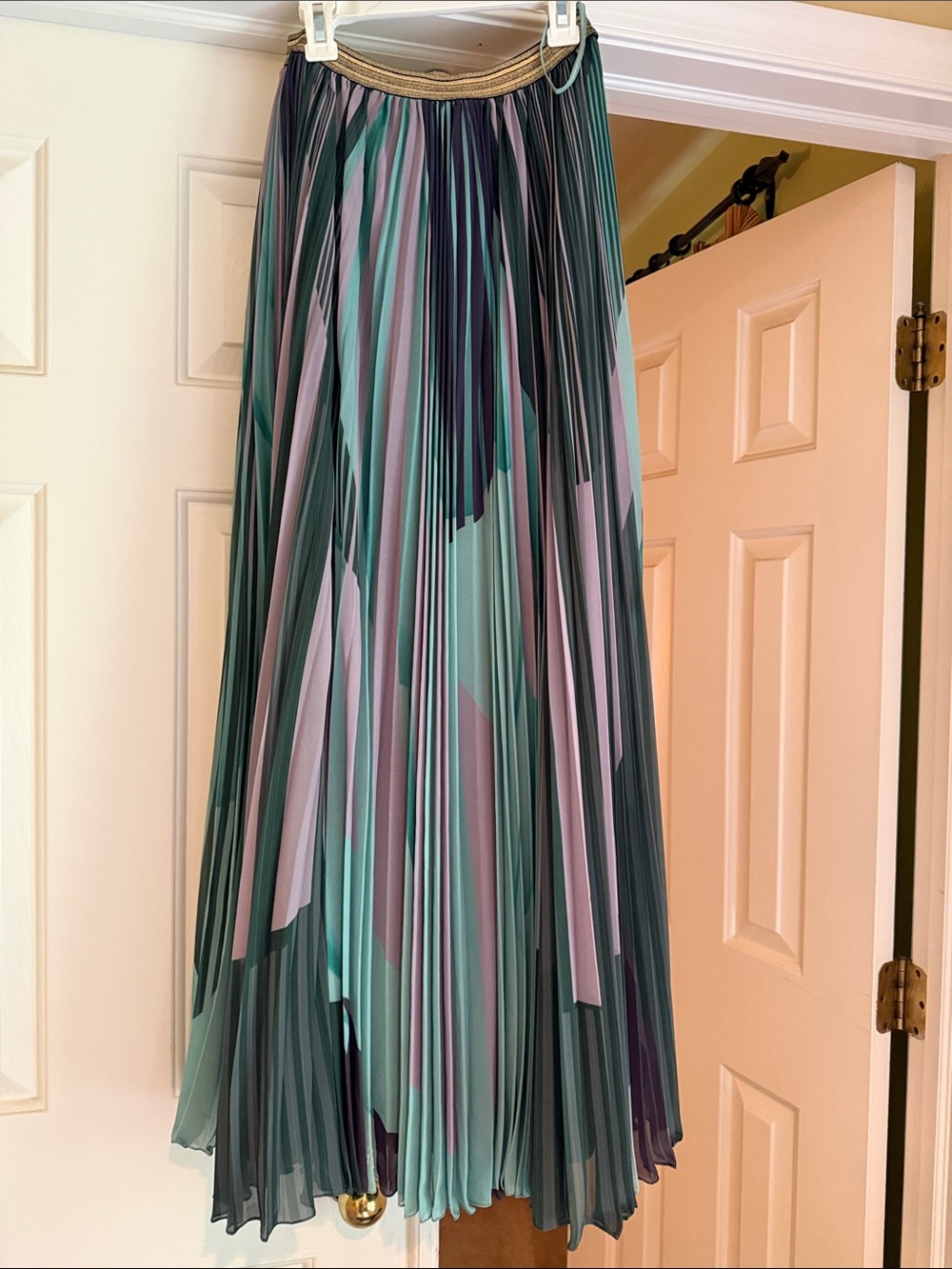 Brand new gorgeous pleated, geisha design skirt w/ elastic waist sz medium $278